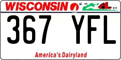 WI license plate 367YFL