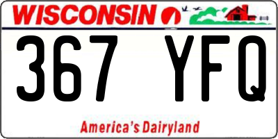WI license plate 367YFQ