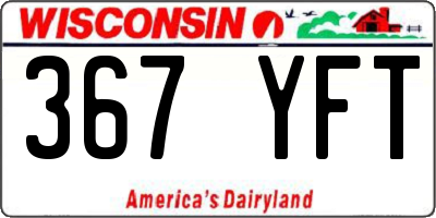 WI license plate 367YFT