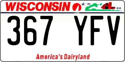 WI license plate 367YFV