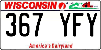 WI license plate 367YFY