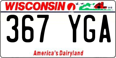 WI license plate 367YGA