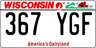 WI license plate 367YGF
