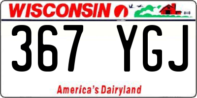 WI license plate 367YGJ