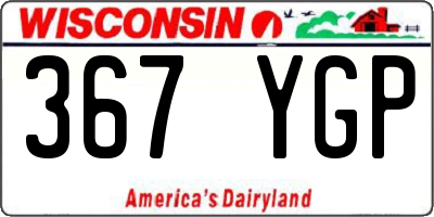 WI license plate 367YGP