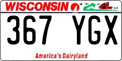 WI license plate 367YGX