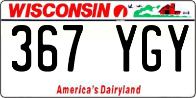 WI license plate 367YGY