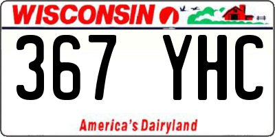 WI license plate 367YHC