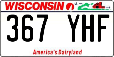 WI license plate 367YHF
