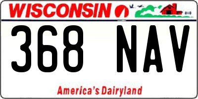 WI license plate 368NAV