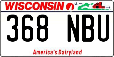 WI license plate 368NBU