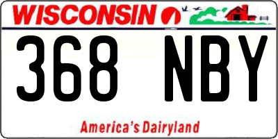 WI license plate 368NBY