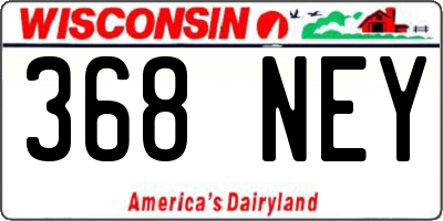 WI license plate 368NEY