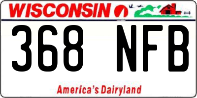 WI license plate 368NFB