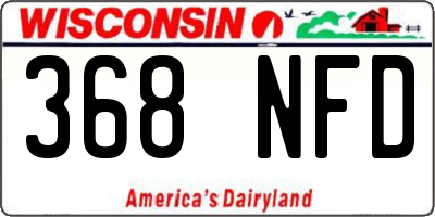 WI license plate 368NFD