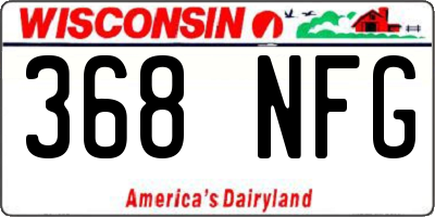 WI license plate 368NFG