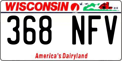 WI license plate 368NFV