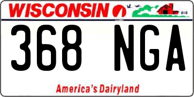 WI license plate 368NGA