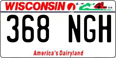 WI license plate 368NGH