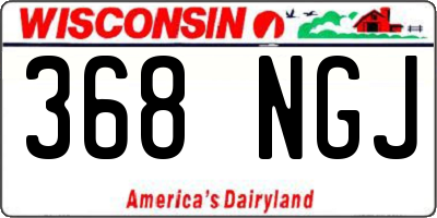 WI license plate 368NGJ