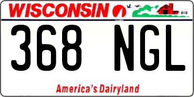 WI license plate 368NGL
