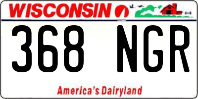 WI license plate 368NGR
