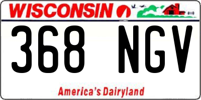 WI license plate 368NGV
