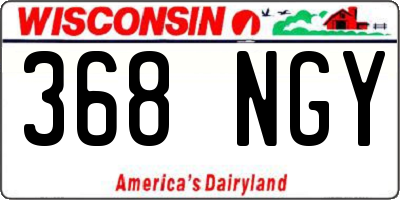 WI license plate 368NGY