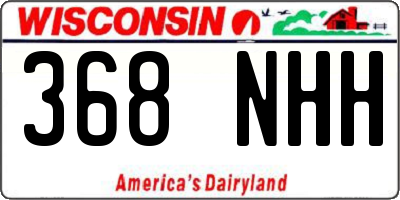 WI license plate 368NHH