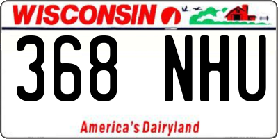 WI license plate 368NHU