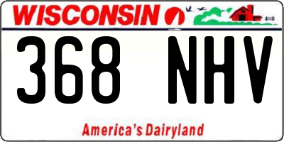 WI license plate 368NHV
