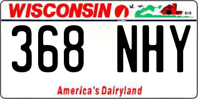 WI license plate 368NHY