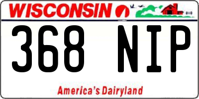 WI license plate 368NIP