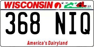 WI license plate 368NIQ