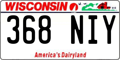 WI license plate 368NIY