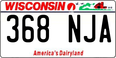 WI license plate 368NJA