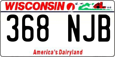 WI license plate 368NJB