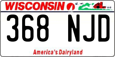 WI license plate 368NJD