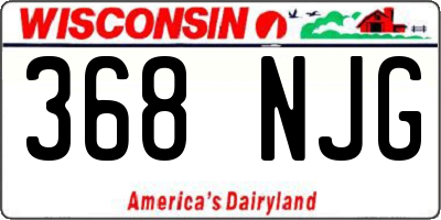 WI license plate 368NJG