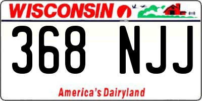 WI license plate 368NJJ