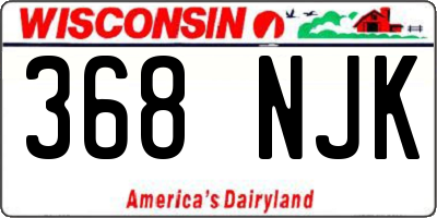 WI license plate 368NJK