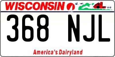 WI license plate 368NJL