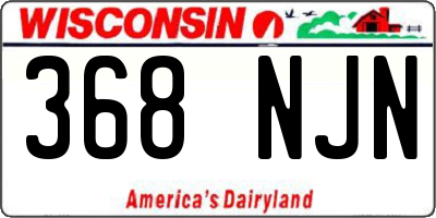 WI license plate 368NJN