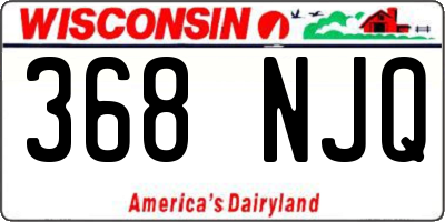 WI license plate 368NJQ