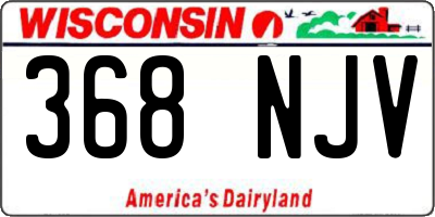 WI license plate 368NJV