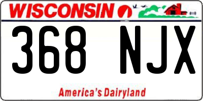WI license plate 368NJX