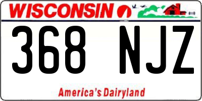 WI license plate 368NJZ