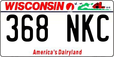 WI license plate 368NKC