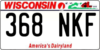 WI license plate 368NKF