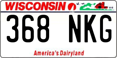 WI license plate 368NKG